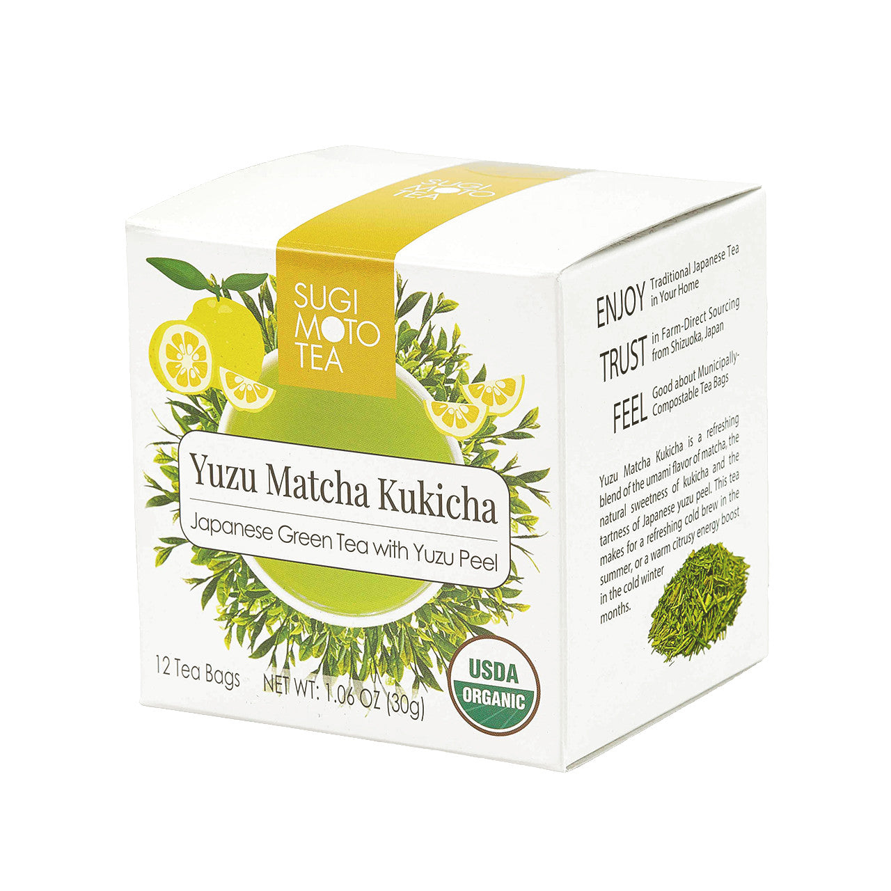 Sugimoto Organic Yuzu Matcha Kukicha Tea Bags