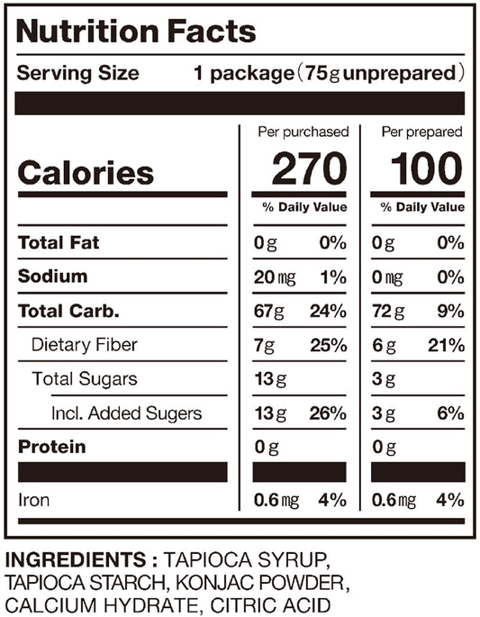 DRIED SHIRATAKI, NOODLE STYLE 2.6 OZ