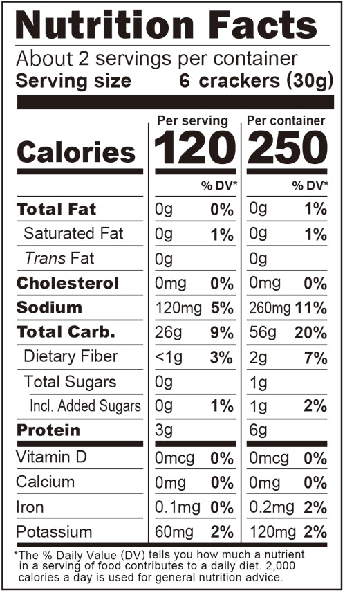 BROWN RICE CRACKERS, TAMARI 2.3 OZ