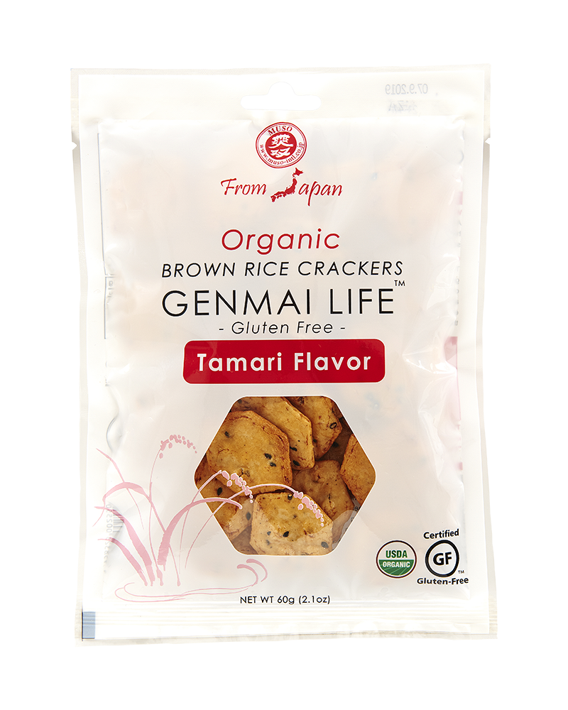 ORGANIC BROWN RICE CRACKERS, TAMARI "GENMAI LIFE" 2.1 OZ