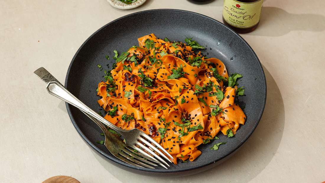 Sesame & Shoyu Shaved Carrot Salad