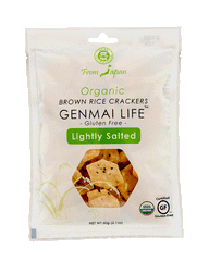 ORGANIC BROWN RICE CRACKERS, LIGHTLY SALTED 